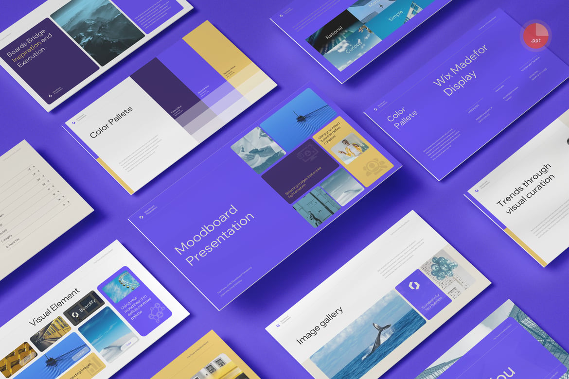 Template Presentasi Moodboard yang Menarik dan Profesional