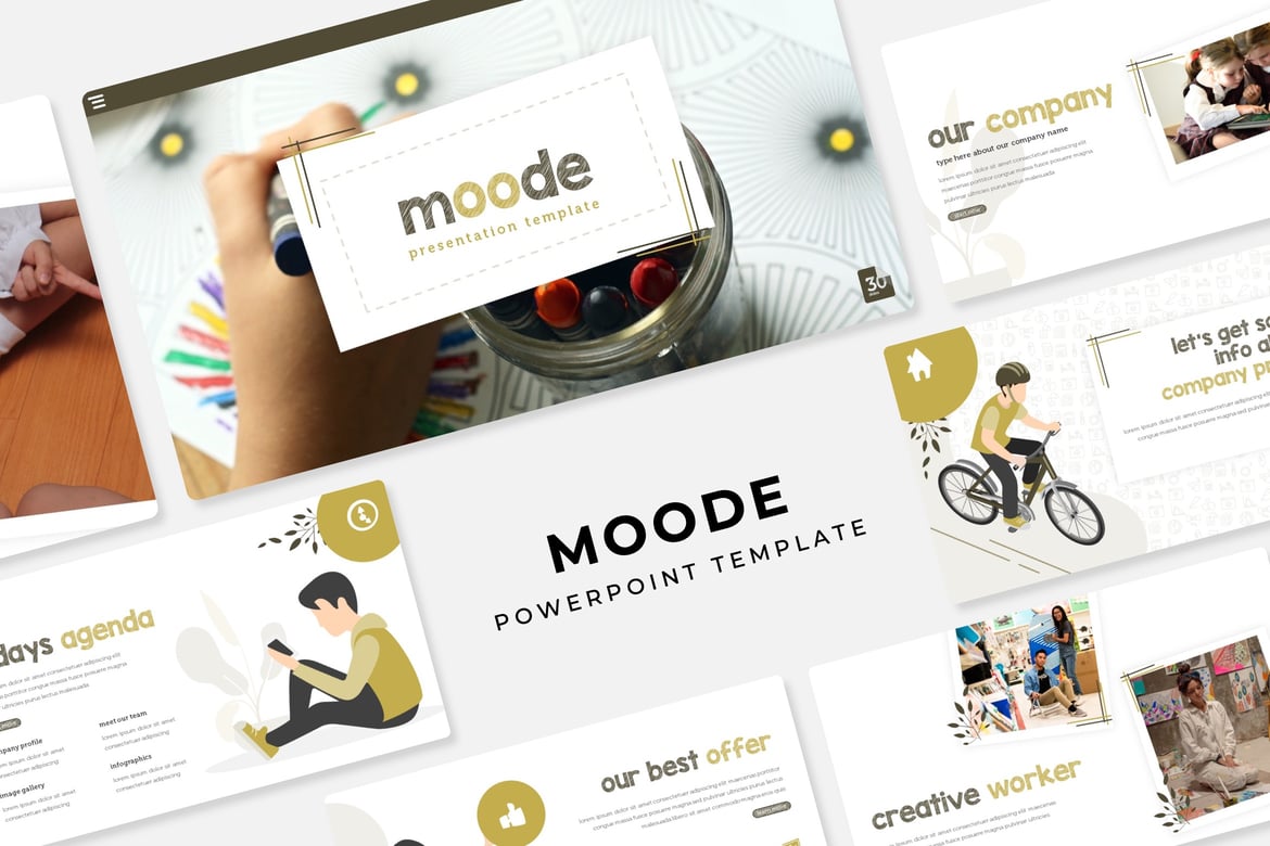 Moode - Template PowerPoint Kreatif dan Menarik