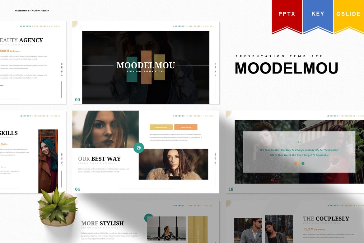 Template Presentasi Moodelmoe | PowerPoint, Keynote, Google Slides yang Menarik