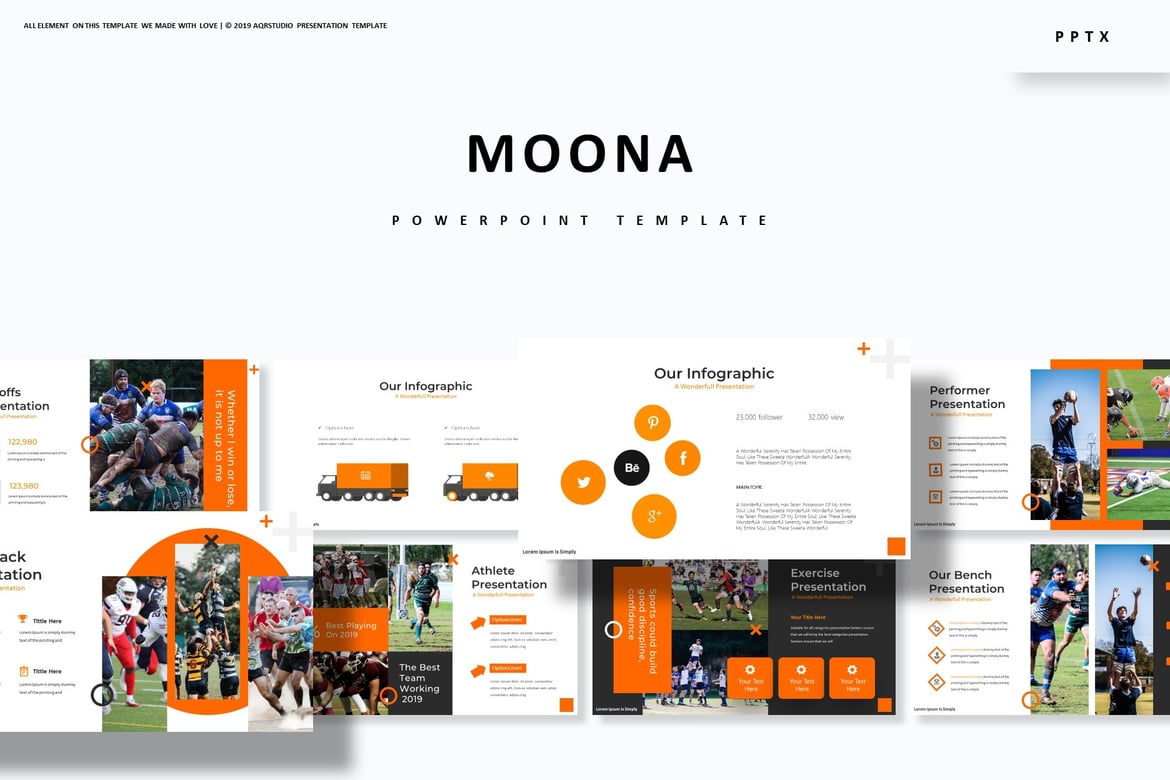Moona - Template PowerPoint Serbaguna yang Menarik