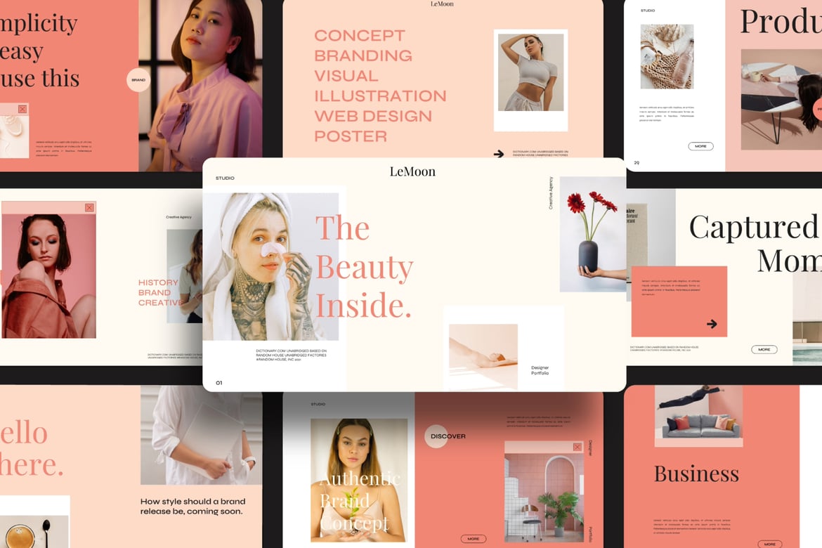 Template Presentasi Moonlight - Powerpoint yang Menawan