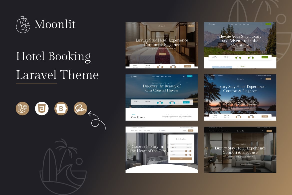 Moonlit - Template Website Booking Hotel dengan Laravel yang Memukau