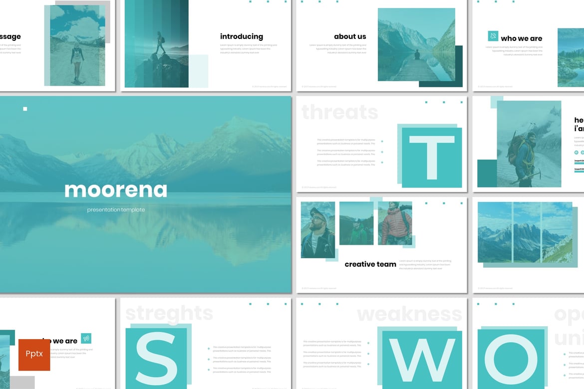 Moorena - Template Powerpoint Kreatif dan Minimalis