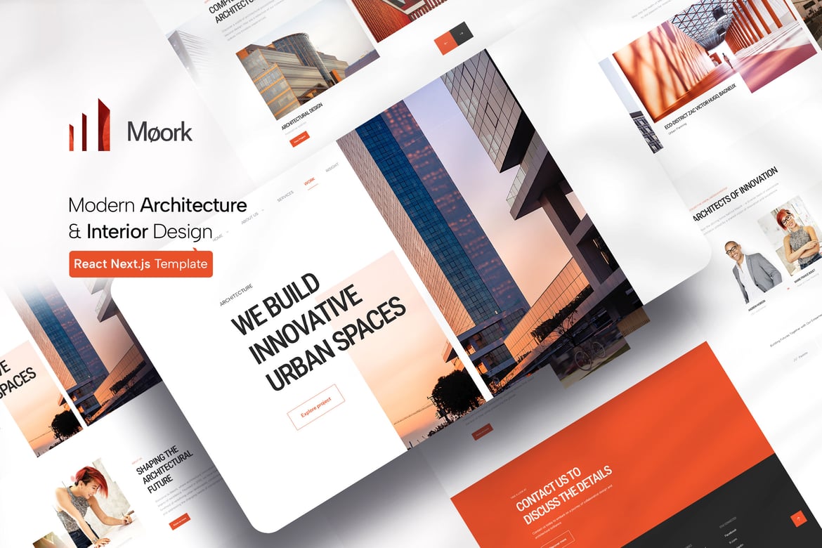 Møork - Template Website Arsitektur dan Desain Interior React Next.js