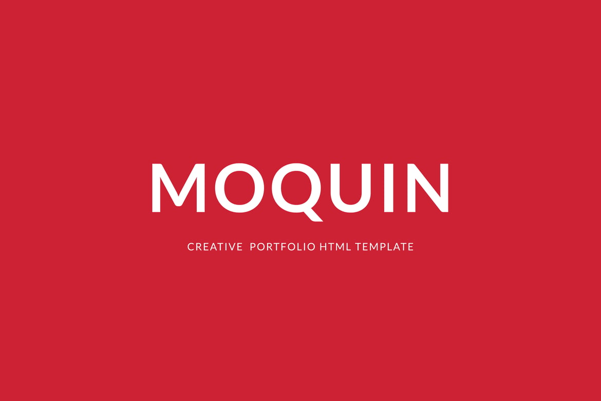 Template Website Portofolio Kreatif Moquin yang Modern