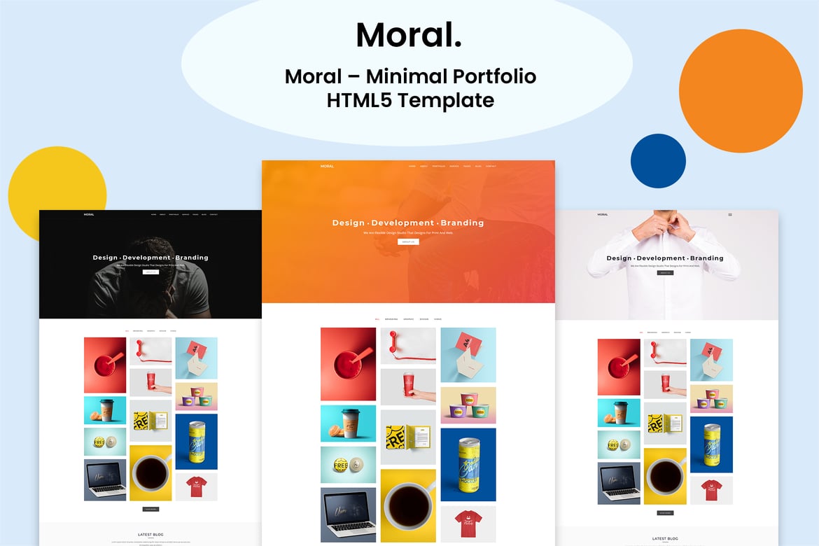 Moral - Template Website Portfolio Minimalis HTML5 yang Elegan