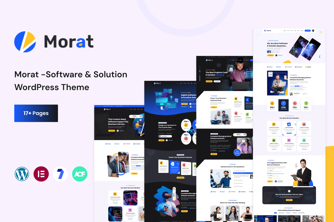 Morat – Tema WordPress Solusi Perangkat Lunak yang Menarik