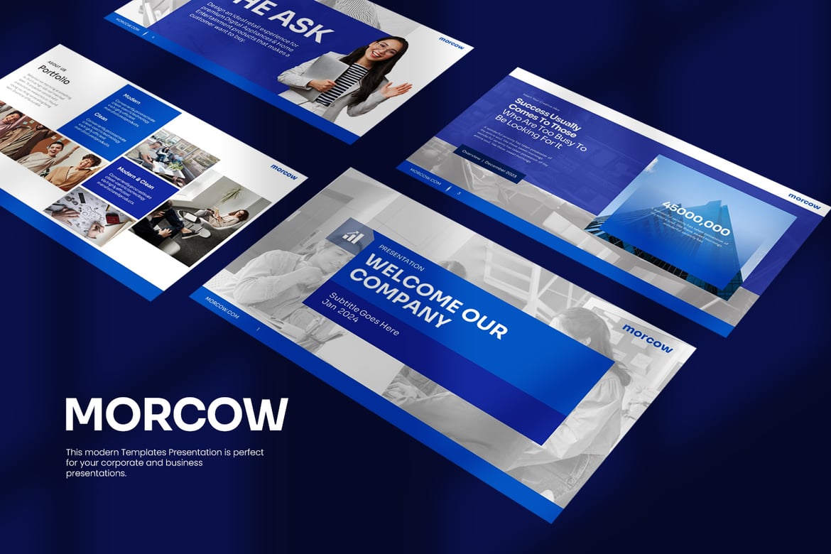 Template Presentasi PowerPoint Morcow yang Menarik dan Profesional