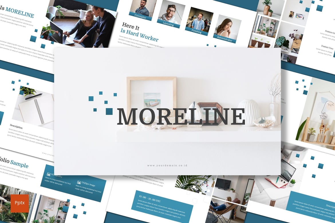 Moreline - Template PowerPoint Kreatif dan Minimalis