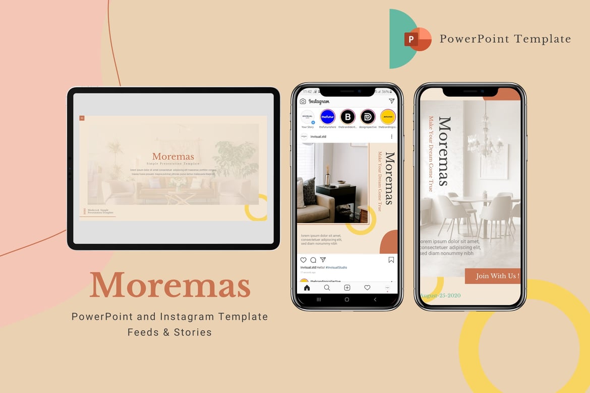 Moremas - Template PowerPoint & Instagram yang Menarik