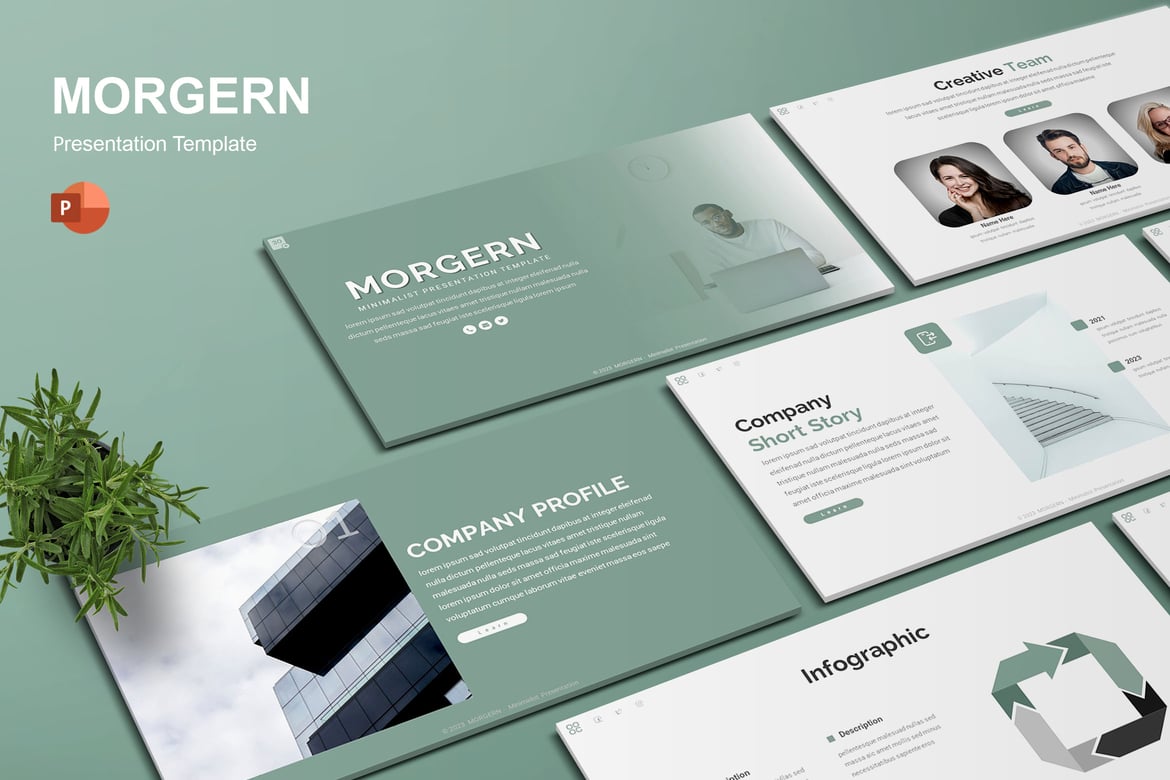 Morgern - Template Powerpoint Lookbook yang Menarik