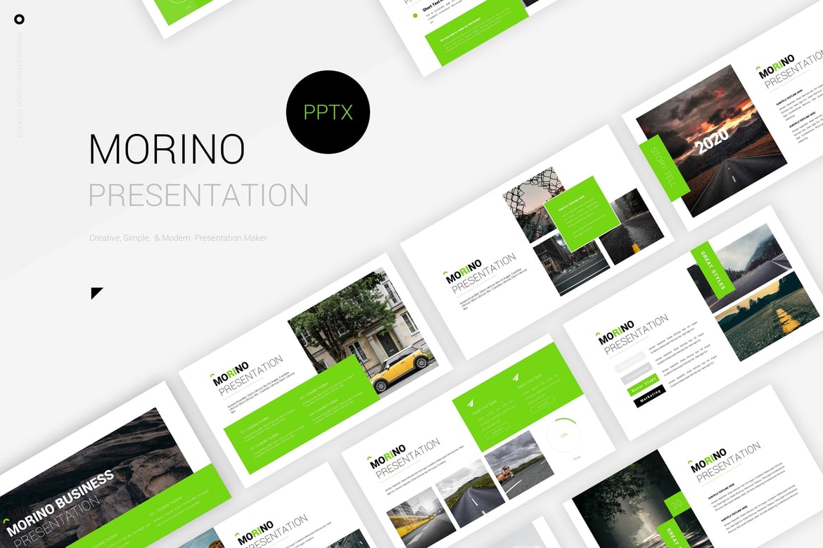 Template PowerPoint Morino - Solusi Presentasi Profesional Anda