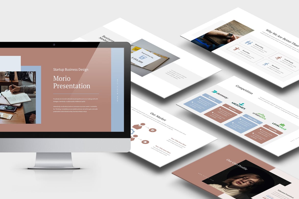 Morio: Template PowerPoint untuk Hubungan Investor Startup yang Profesional