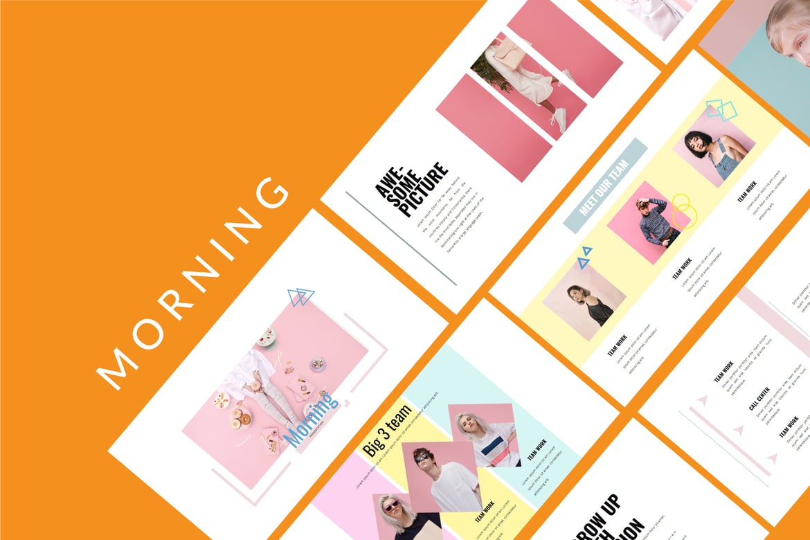 Template Presentasi PowerPoint Pagi yang Modern dan Klasik