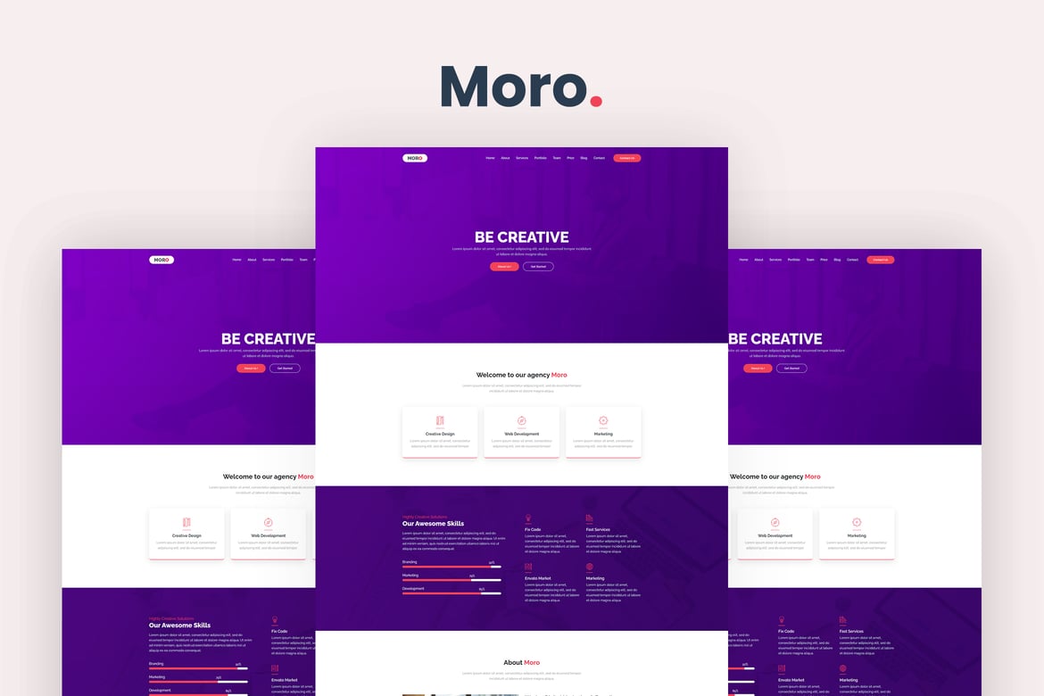 Moro - Template Website Parallax Satu Halaman yang Menawan