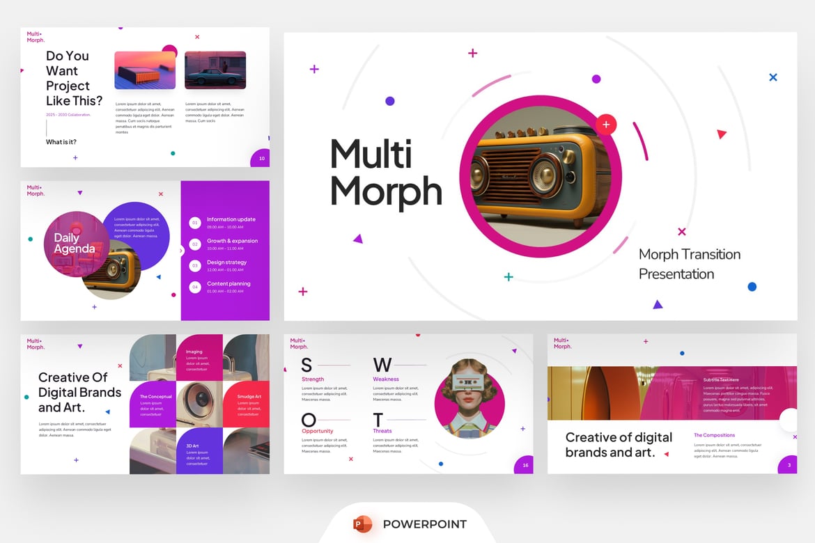 Template Presentasi PowerPoint Animasi Morph yang Modern dan Dinamis