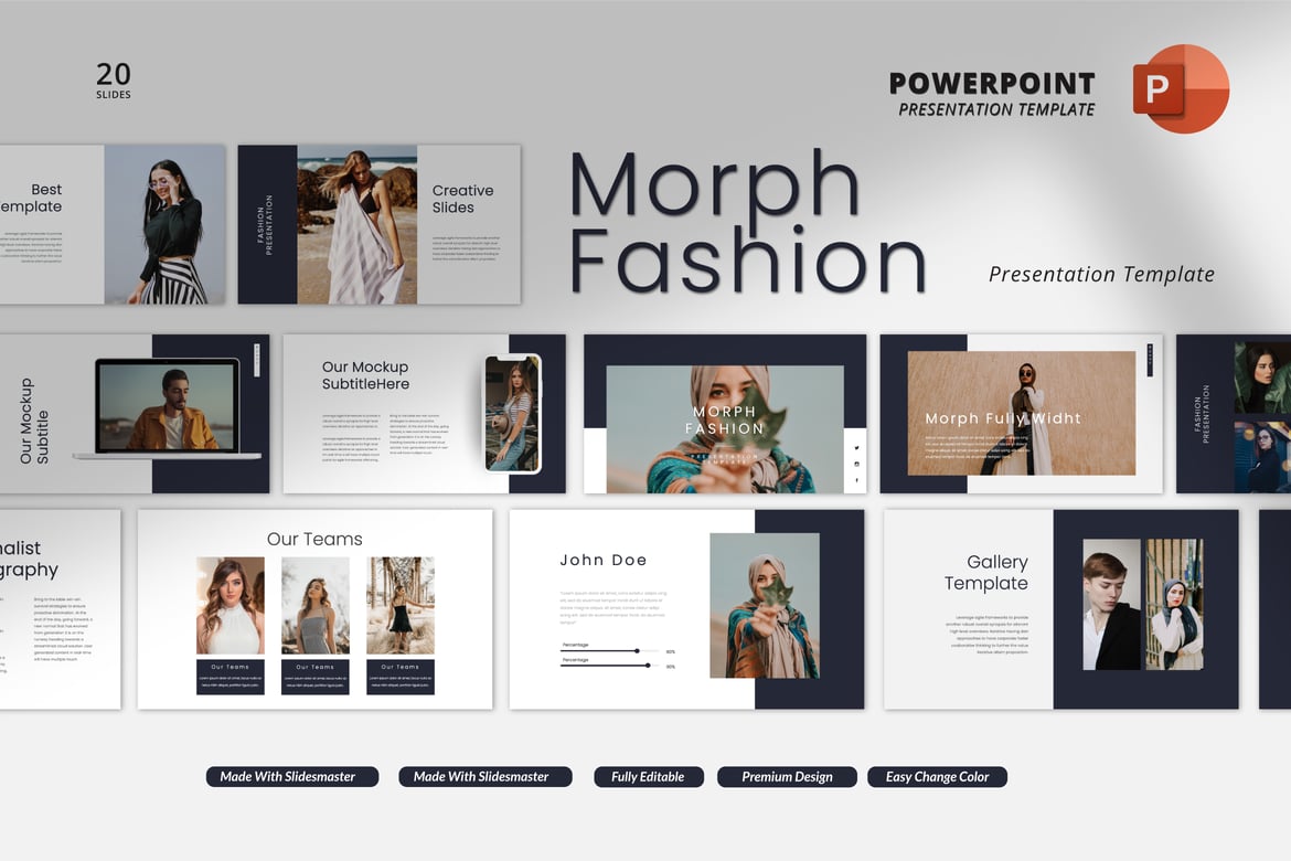 Template Presentasi Fashion Morph yang Menarik