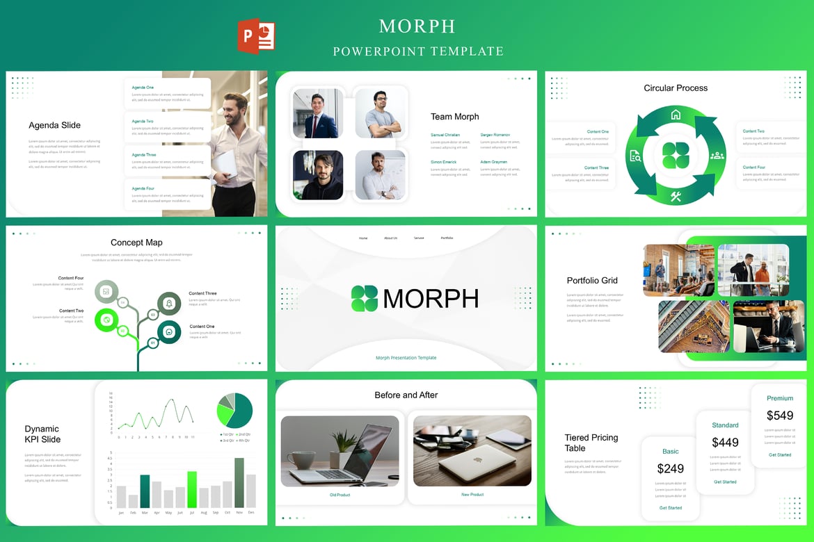 Template Presentasi PowerPoint Morph yang Menarik