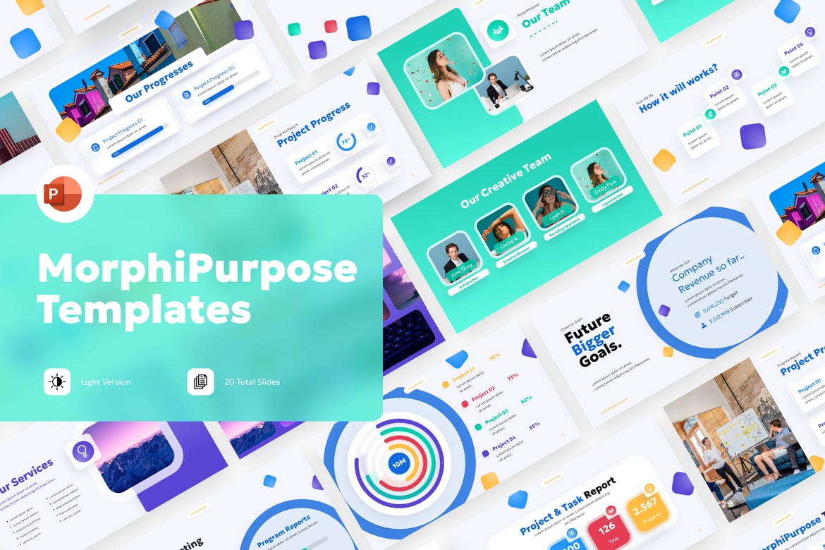 Template PowerPoint MorphiPurpose yang Menarik dan Profesional
