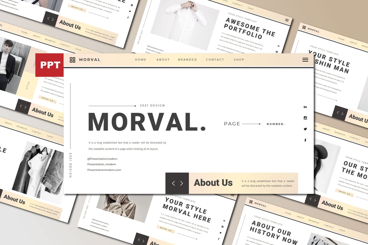 Template PowerPoint MORVAL: Presentasi Kreatif dan Profesional