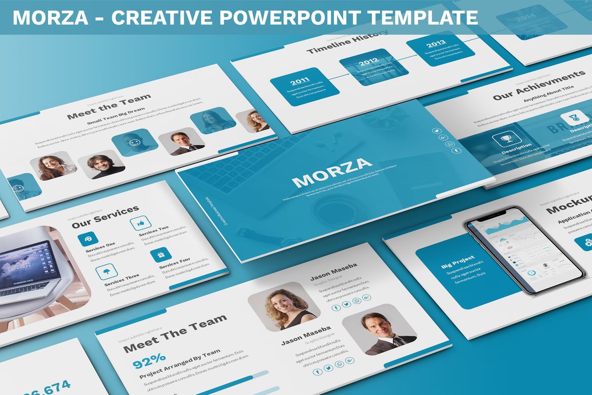 Morza - Template Powerpoint Kreatif dan Modern