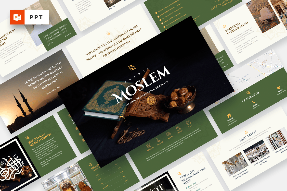 Template PowerPoint Islam Modern - MOSLEM