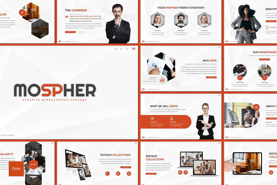 Mospher - Template PowerPoint Kreatif dan Minimalis
