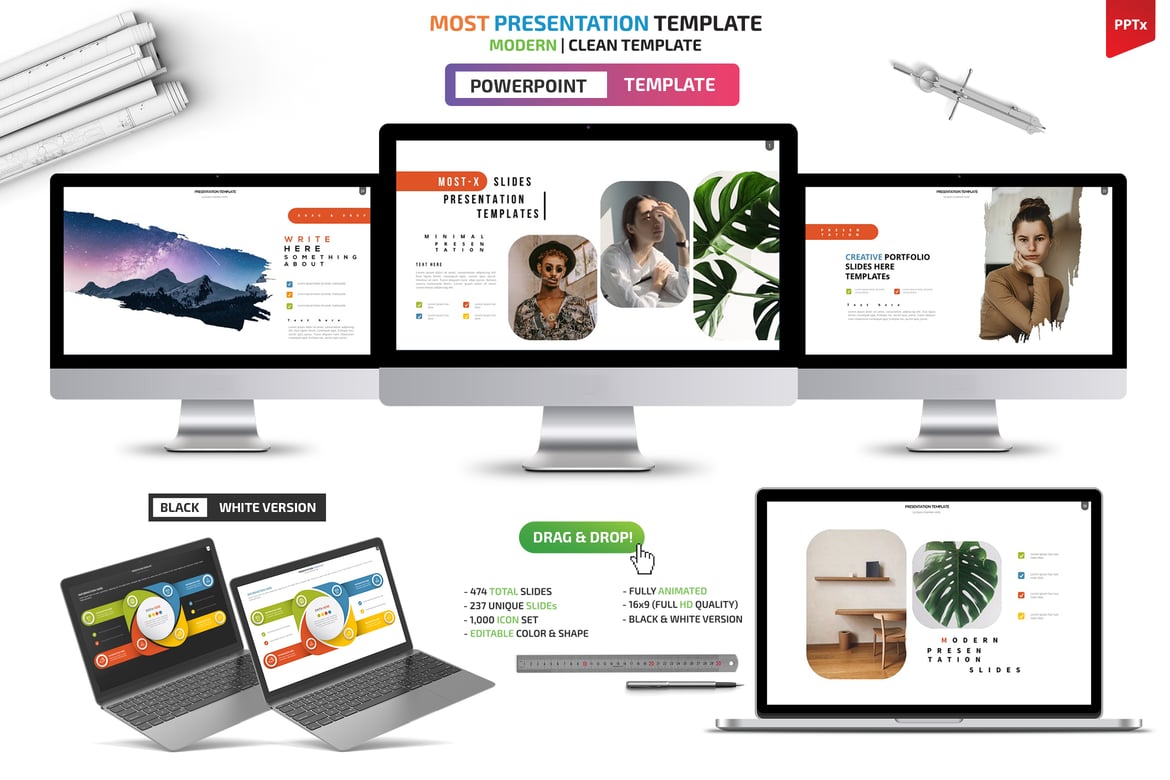 Template PowerPoint Profesional MOST untuk Presentasi Sukses