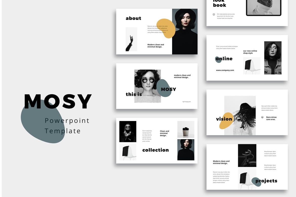 MOSY - Template Presentasi Powerpoint Modern dan Minimalis