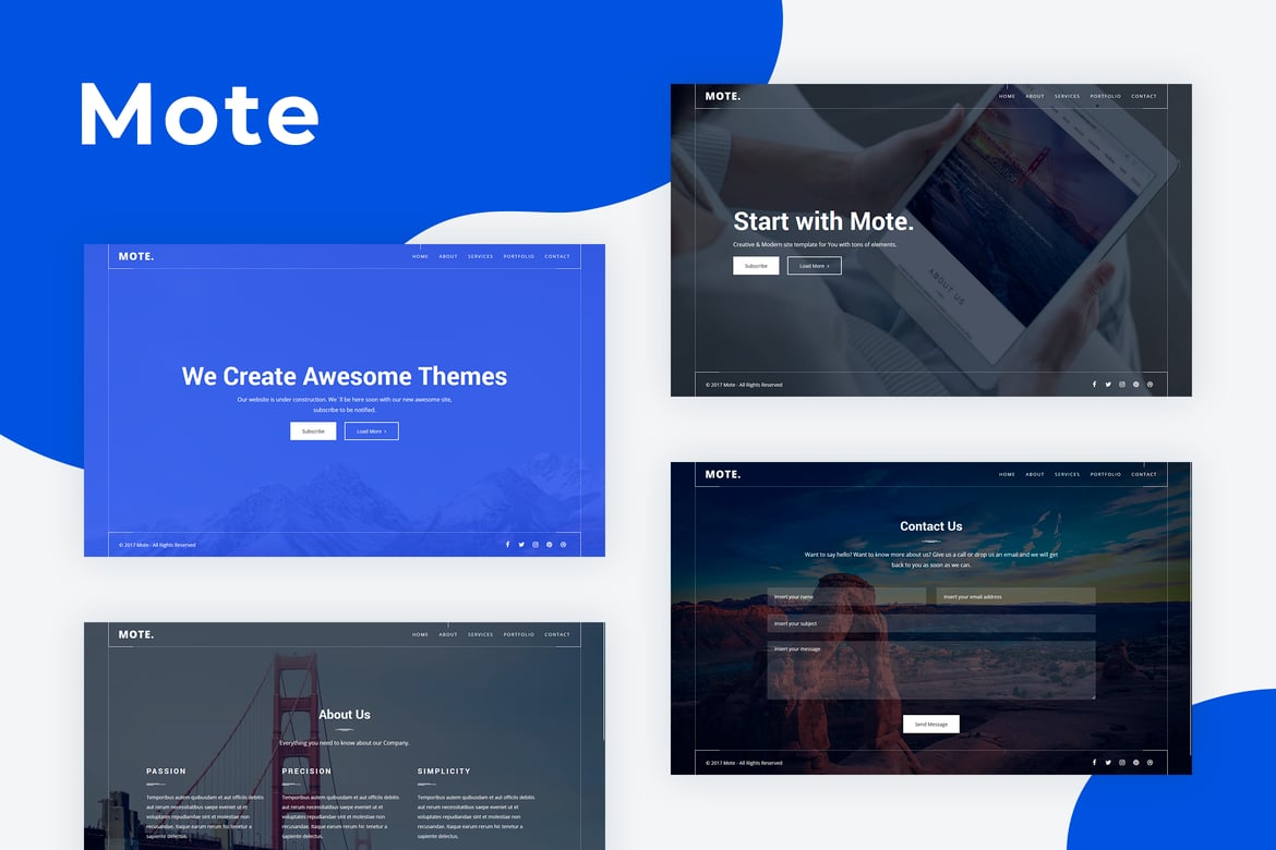 Mote - Template Website Versatile untuk Halaman Coming Soon