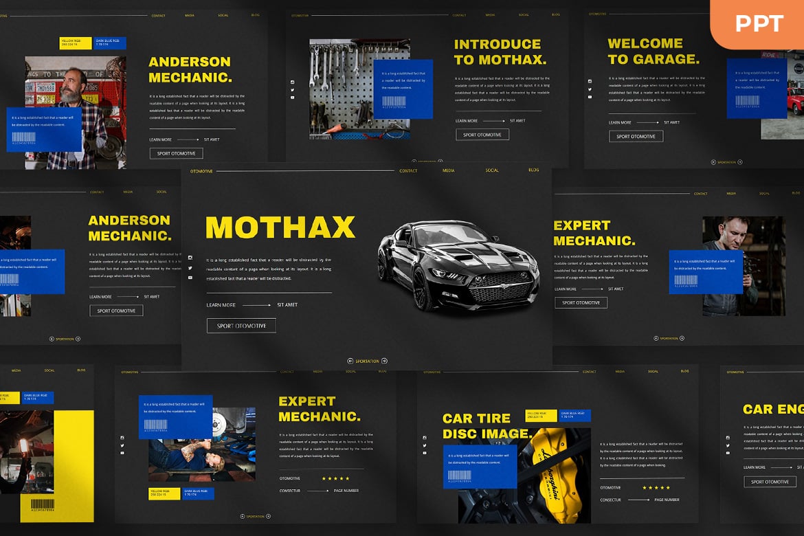 Mothax - Template Presentasi PowerPoint Modern dan Profesional