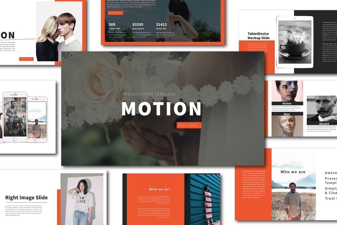 Template Powerpoint Gerak yang Kreatif dan Stylish