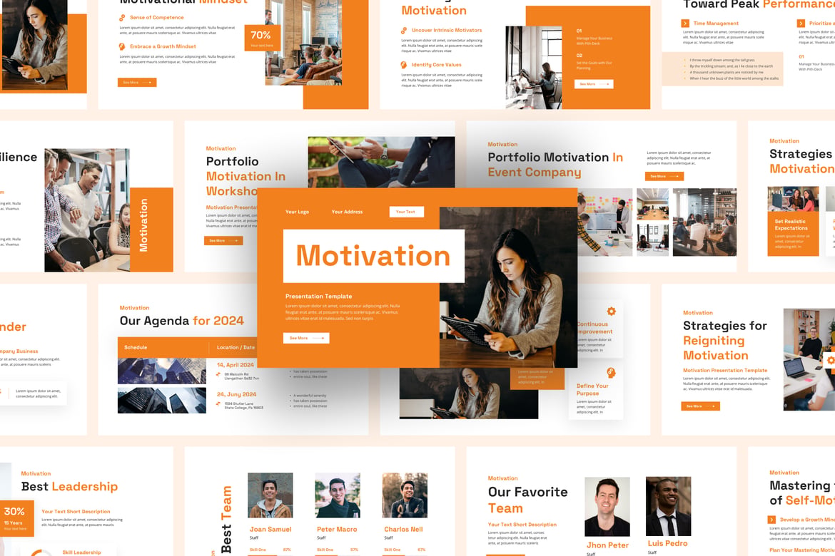 Template Presentasi Motivasi Modern untuk Bisnis
