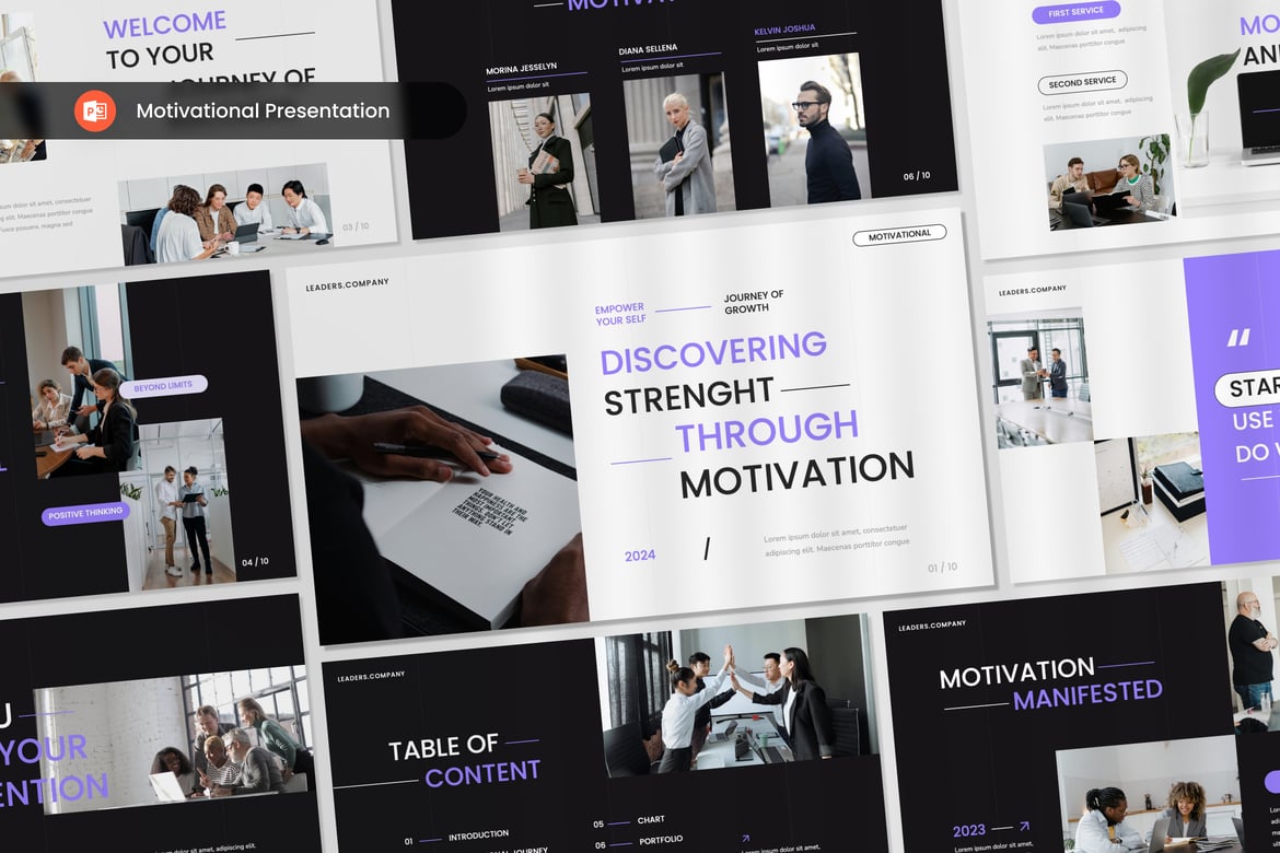 Template PowerPoint Presentasi Motivasi yang Menarik dan Profesional