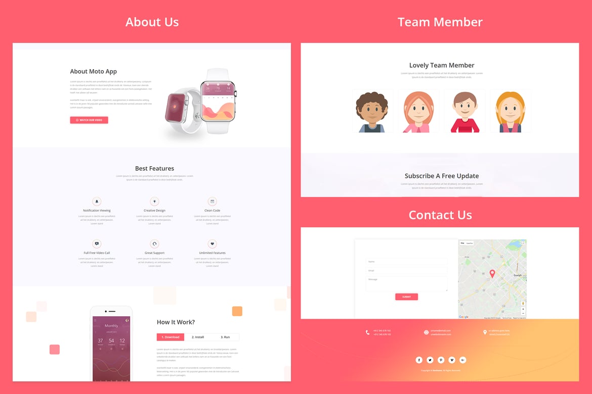 Moto – Template Website Landing Page Serbaguna yang Responsif
