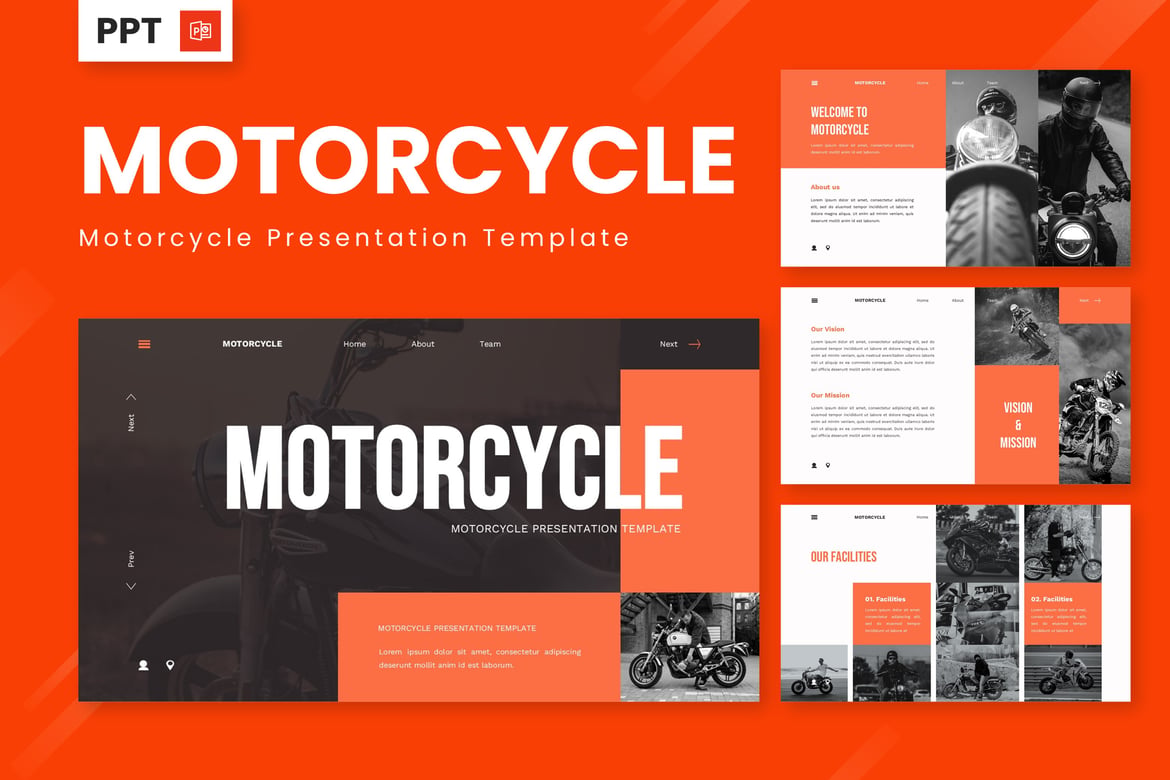 Template PowerPoint Motor: Tampilkan Semangat Petualangan Anda