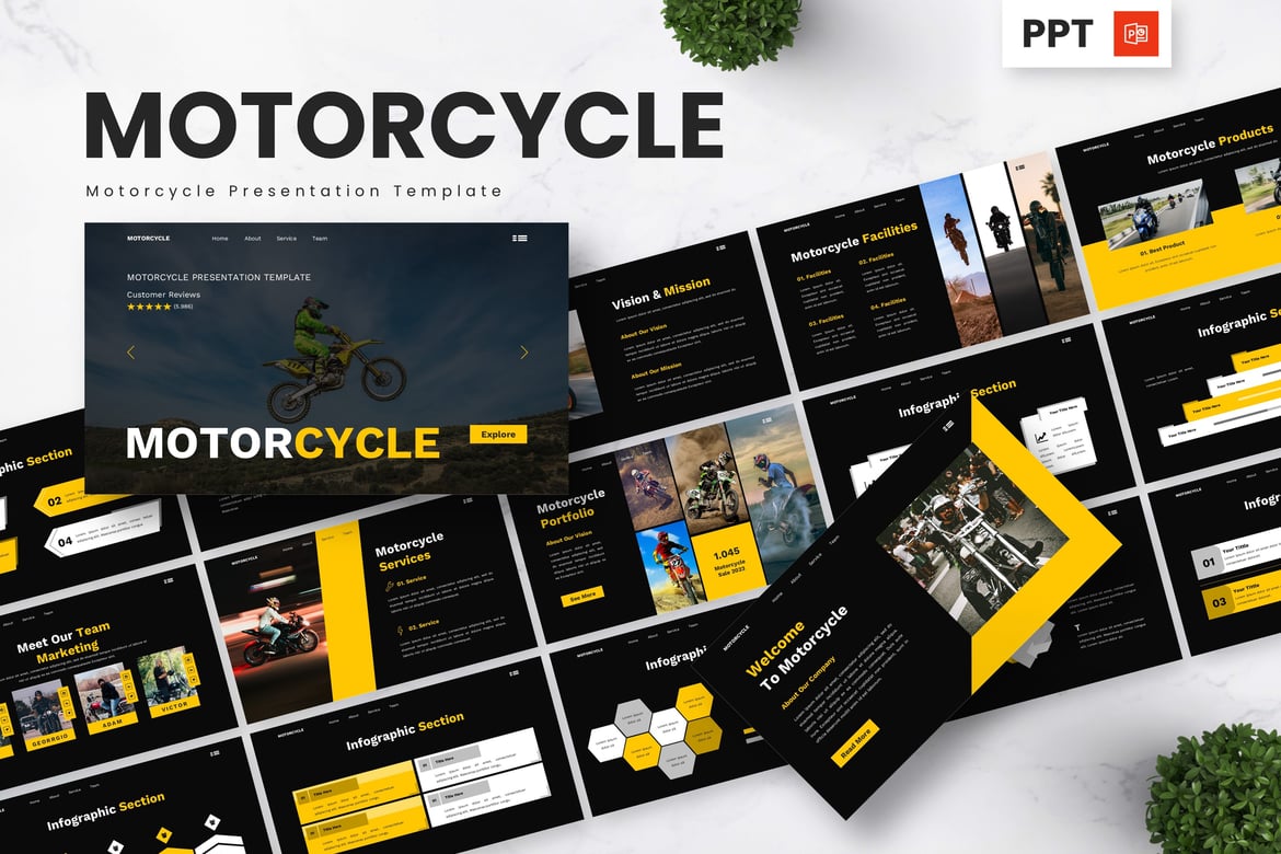 Template PowerPoint Motor: Presentasi Menarik untuk Pecinta Motor