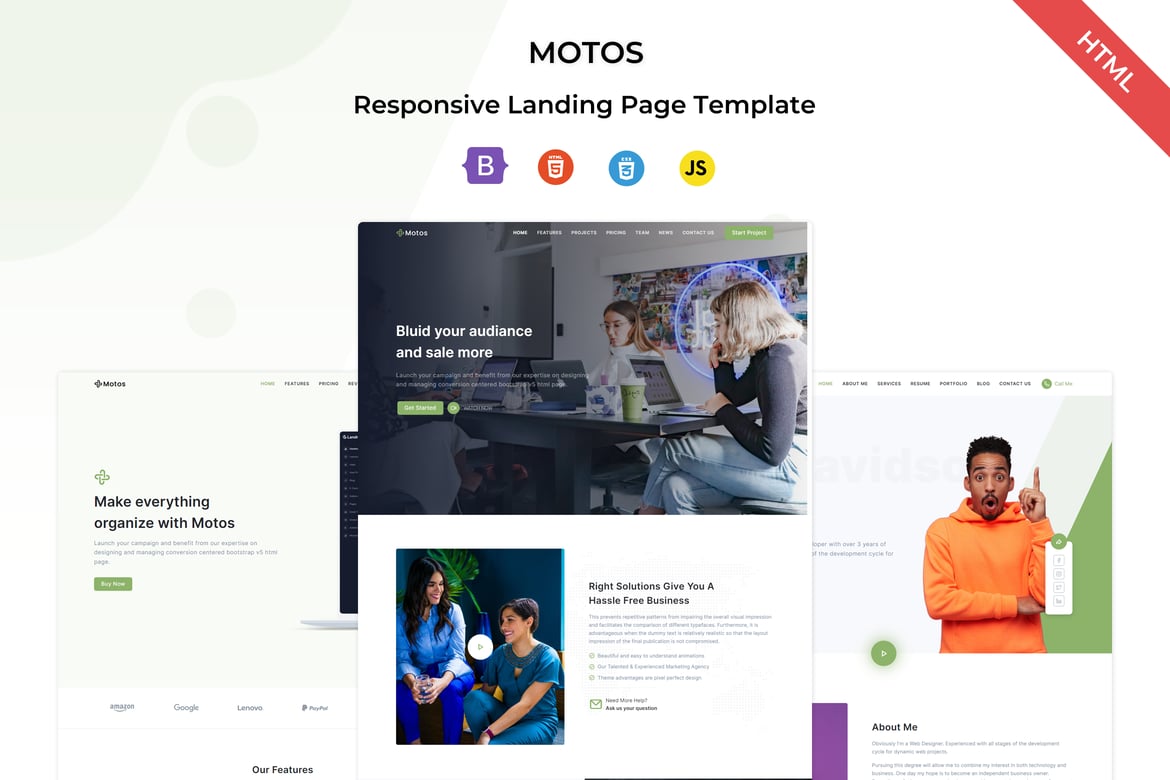 Motos - Template Website Landing Responsif Bootstrap 5 yang Menarik