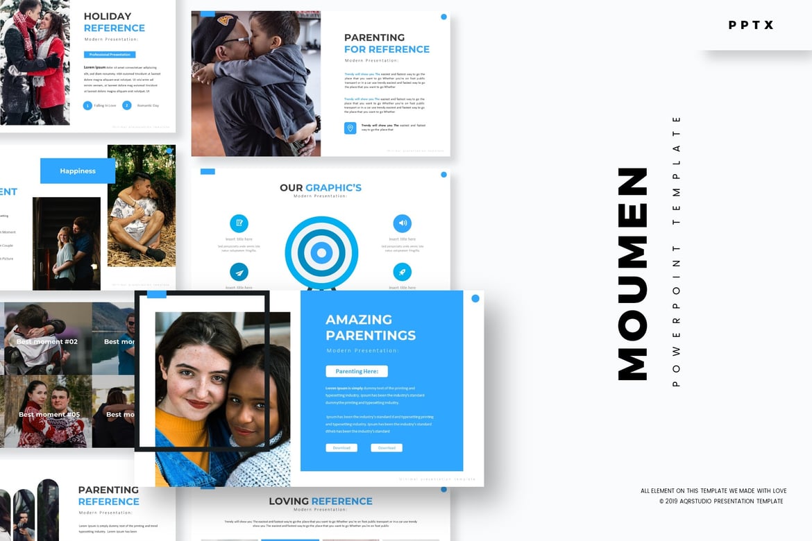Moumen - Template PowerPoint Serbaguna yang Menarik