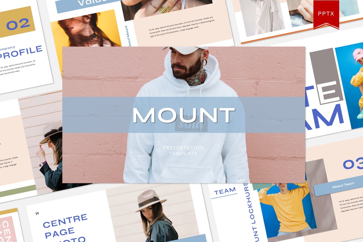 Template Presentasi PowerPoint Mount yang Menarik