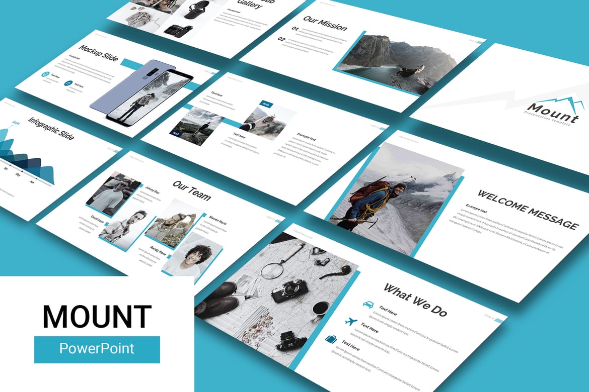 Template Presentasi Powerpoint MOUNT yang Modern dan Profesional