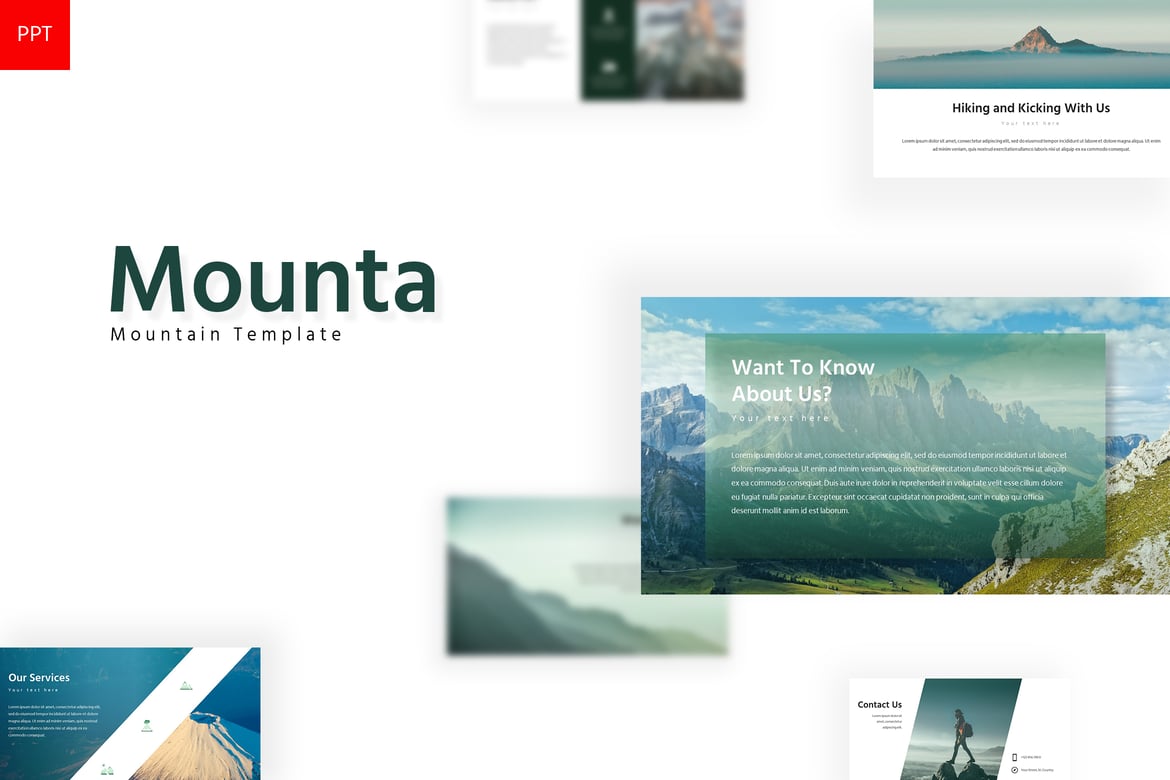 Template Presentasi PowerPoint Mounta yang Menarik dan Profesional