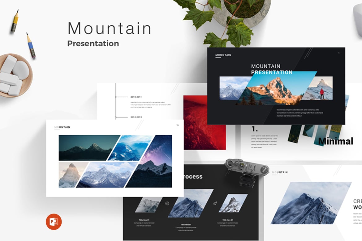 Template PowerPoint Gunung yang Menarik dan Profesional