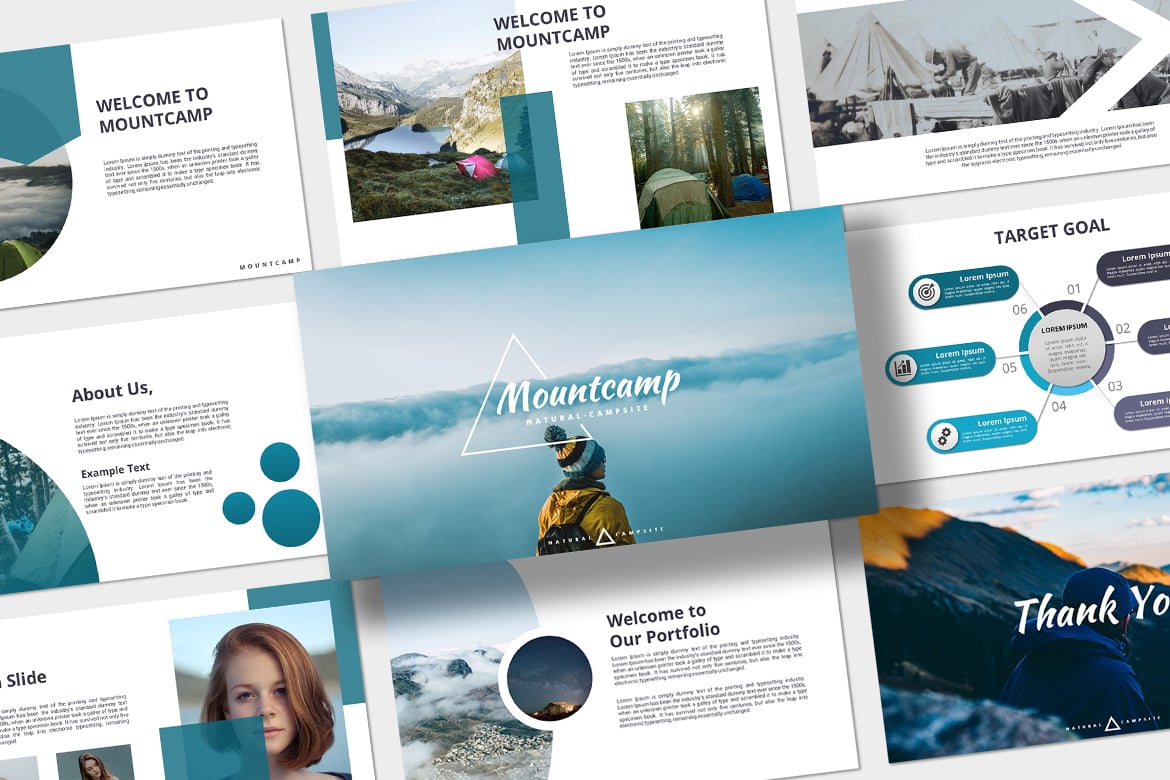Mountcamp - Template Powerpoint Profesional dan Kreatif