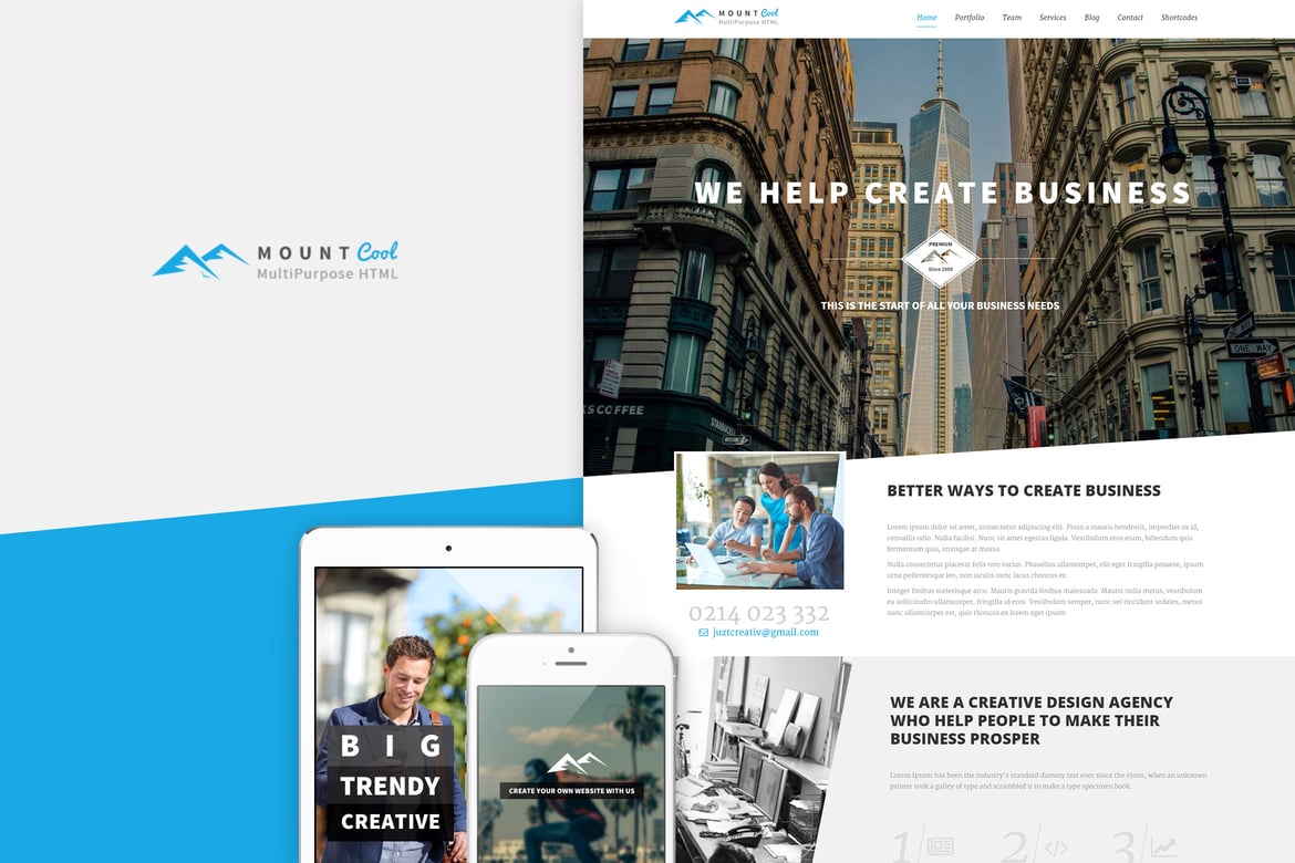 Mountcool - Template Website Kreatif Satu Halaman Serbaguna