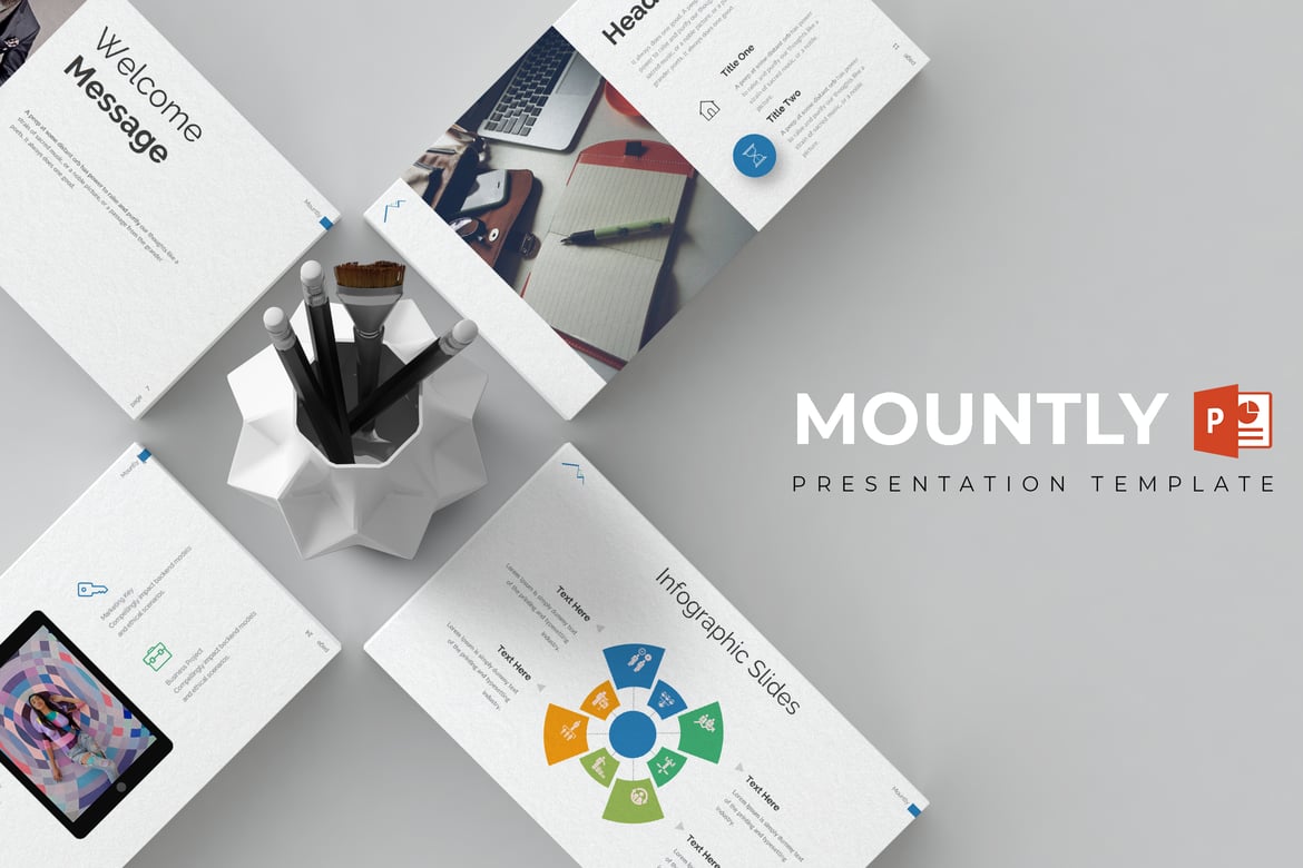 Mountly - Template Presentasi PowerPoint yang Kreatif dan Minimalis