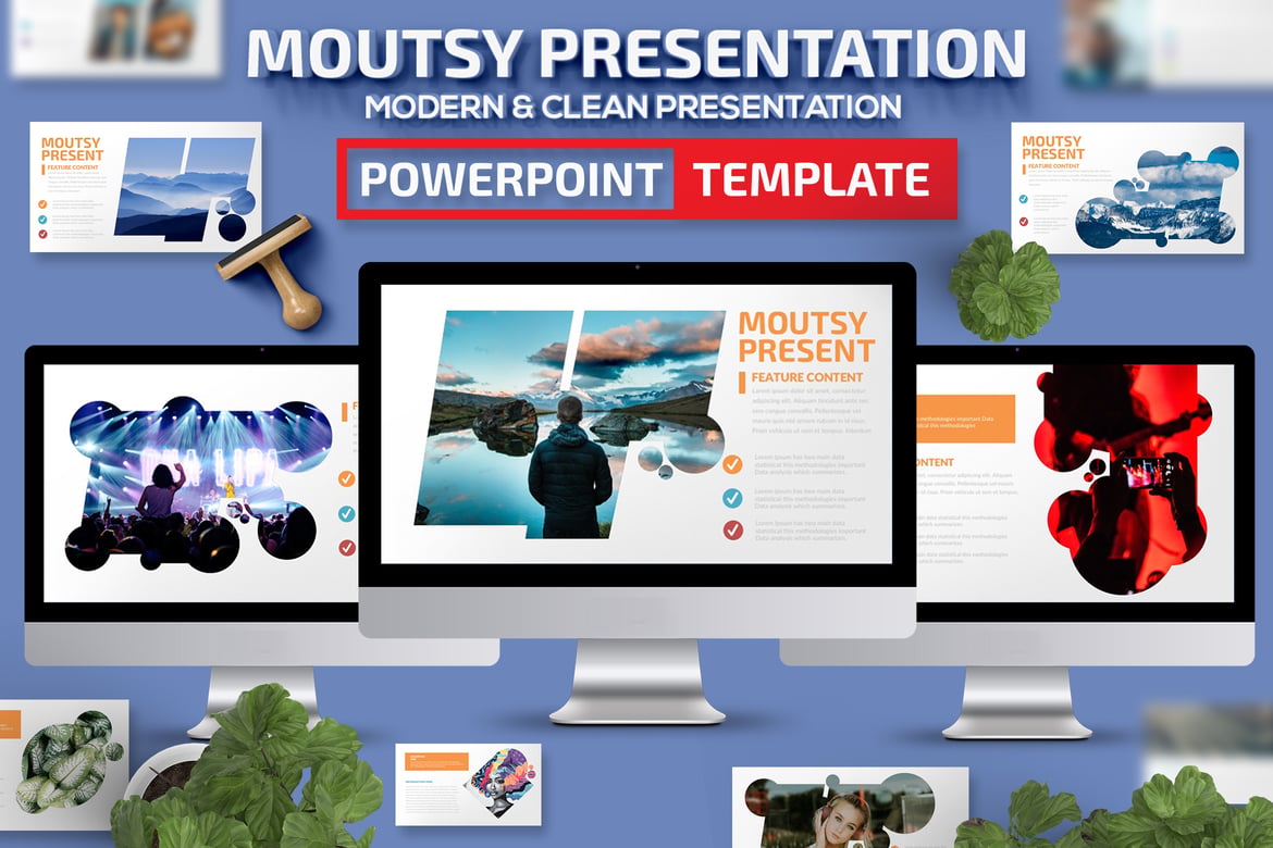 Template Presentasi PowerPoint Moutsy yang Menarik dan Profesional