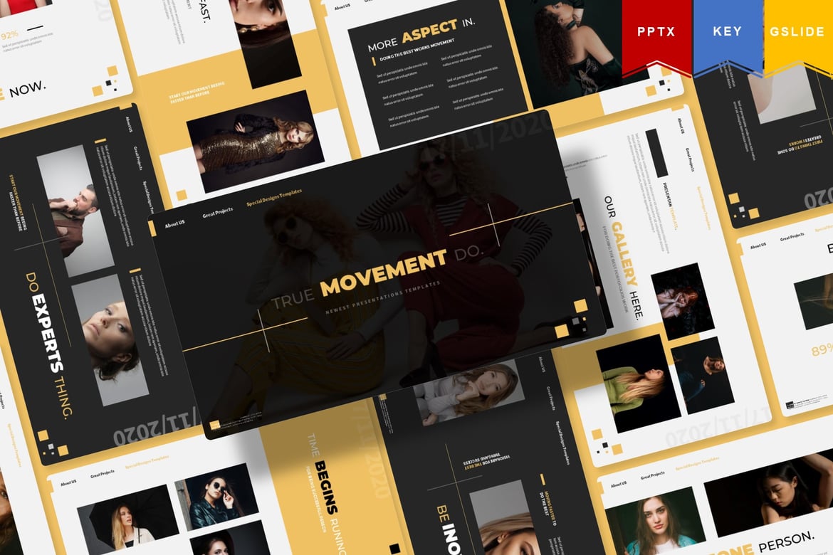 Template Presentasi Movement | PowerPoint, Keynote, Google Slides