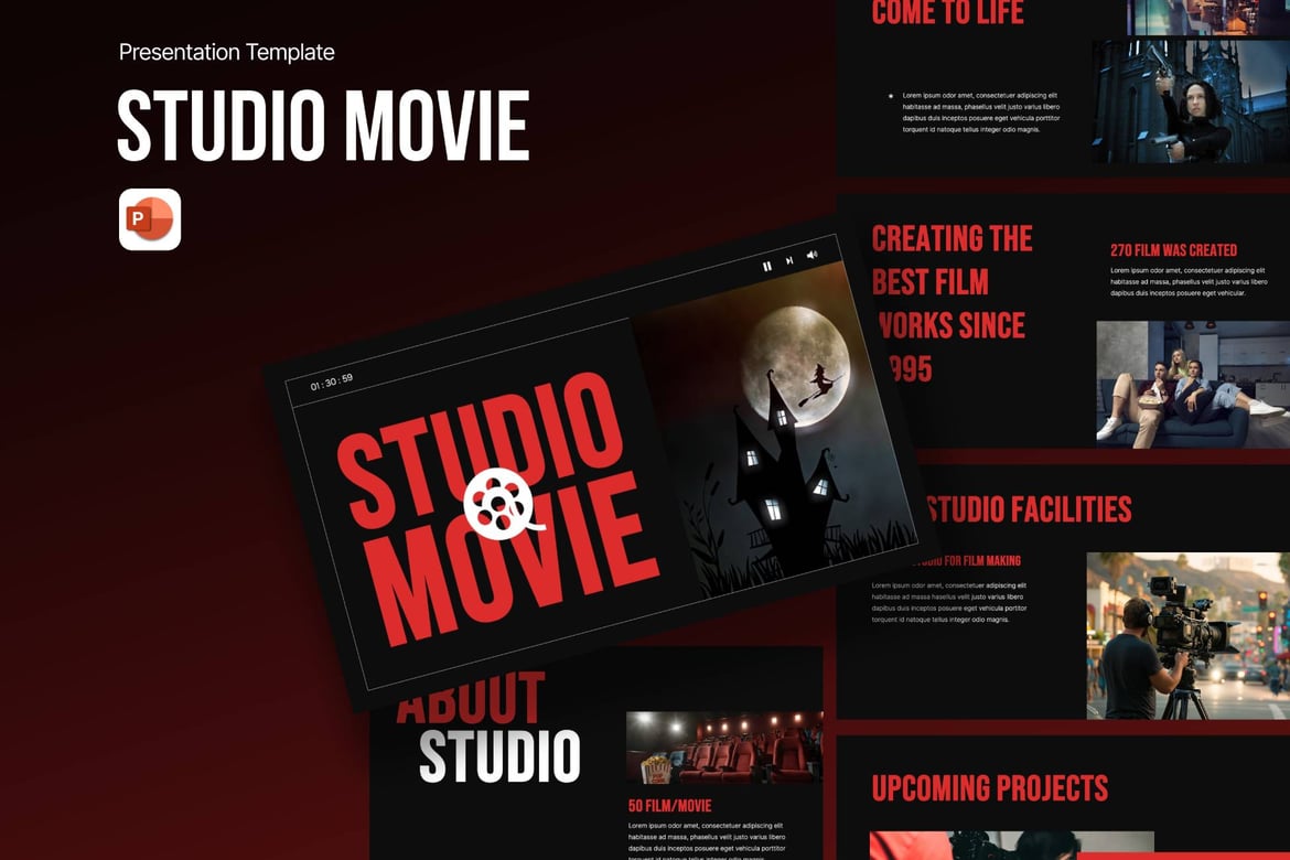 Template PowerPoint Film yang Mengesankan