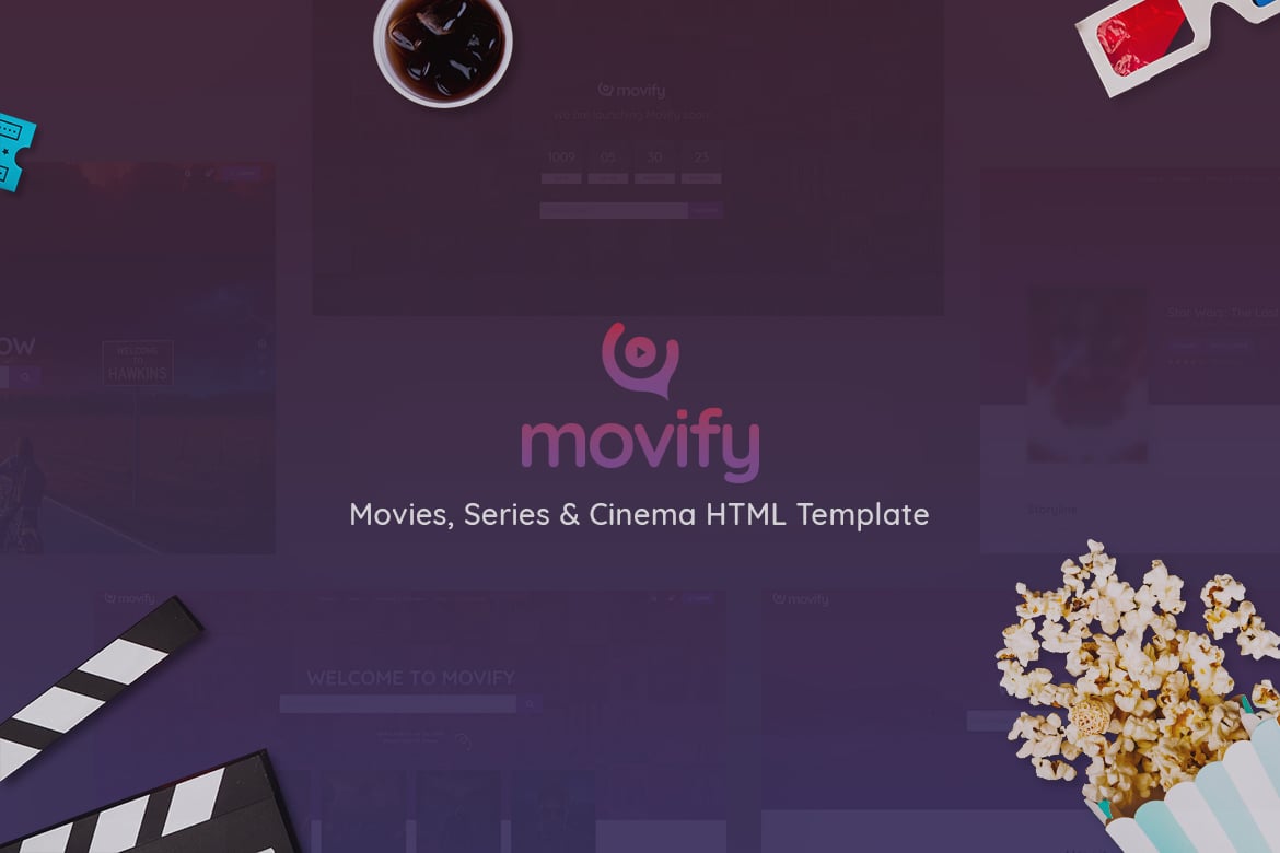 Movify - Template Website Film, Acara TV & Bioskop Modern